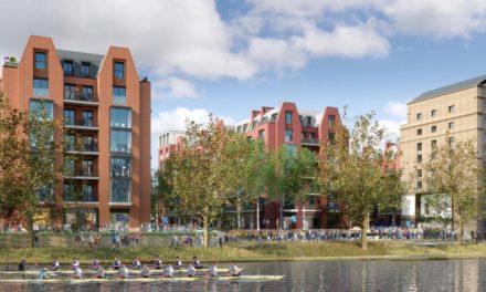 The Stag Brewery, Mortlake, close to the finish line