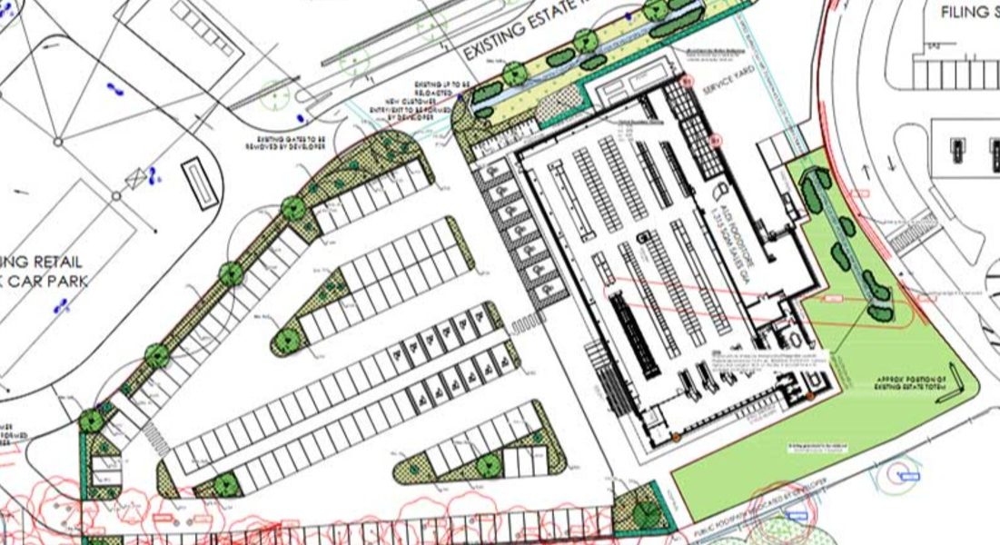 Aldi on site at Peterborough One Retail Park