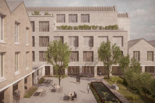 Support for six storey office next to Cambridge station