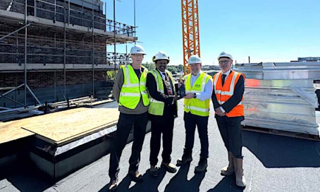Topping out celebrated at Fore Hamlet scheme