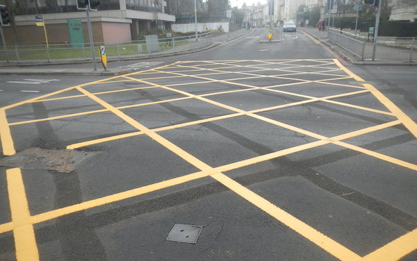 Yellow box blocking fines about to start