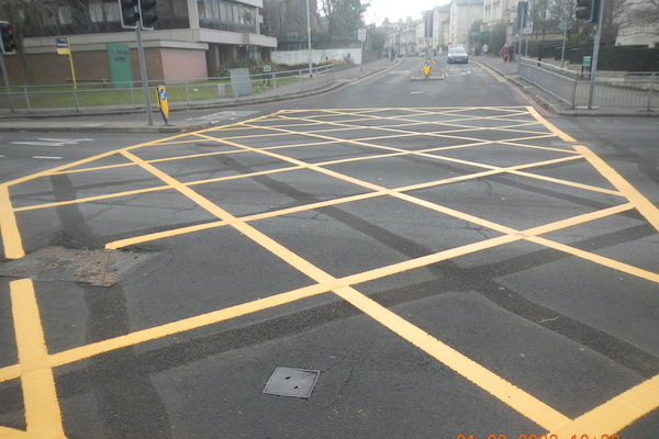 Yellow box blocking fines about to start