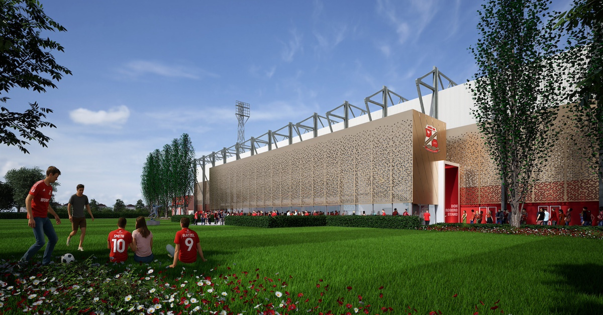Anderson + Prescott unveils designs for Swindon Town Football Club
