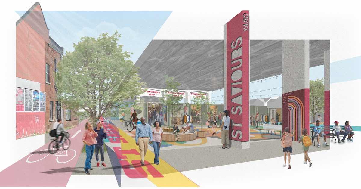 80-unit shipping container park for Norwich