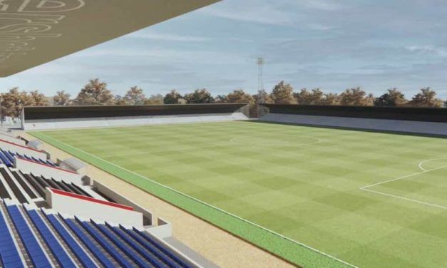 Images on display of new Aldershot Town stadium