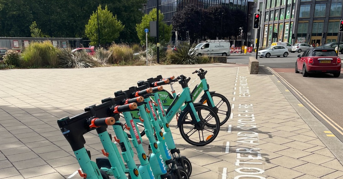 Bristol receives 44 parking bays for e-scooters and bikes