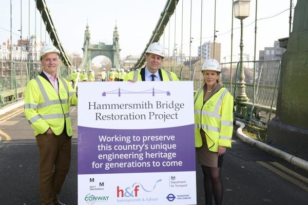 Hammersmith Bridge restoration commences