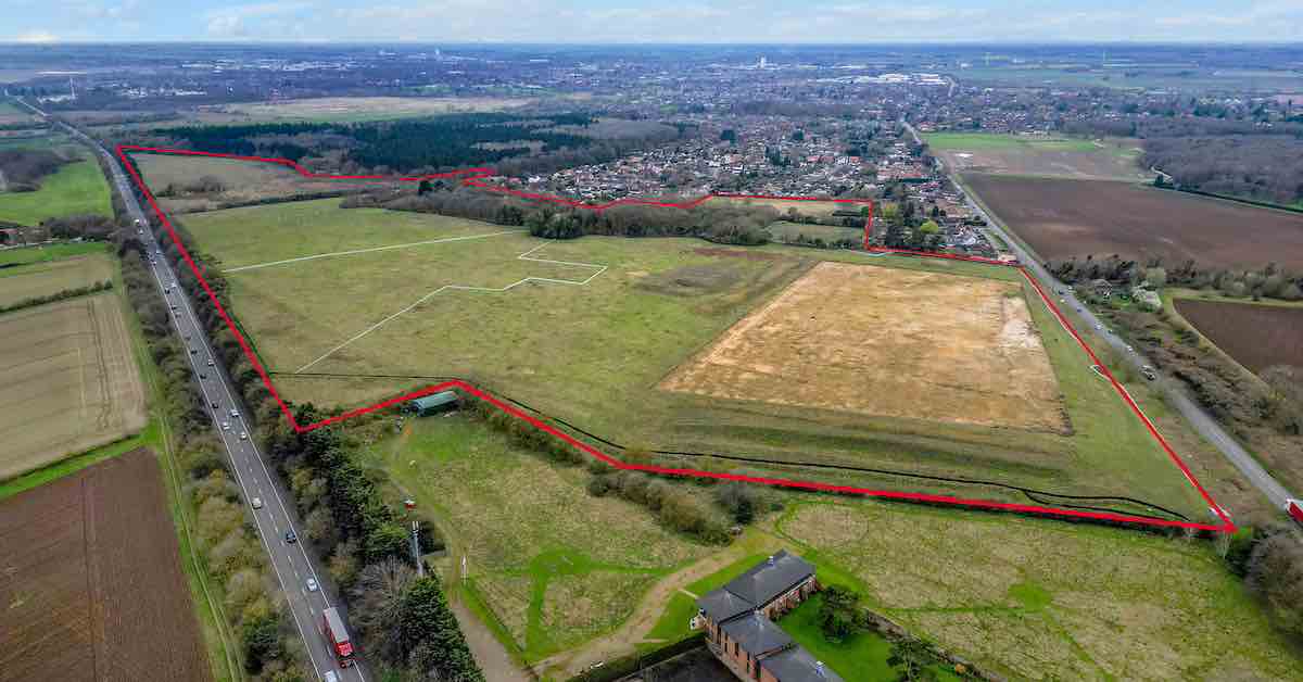 Land sold to Barratt Homes for 574 properties