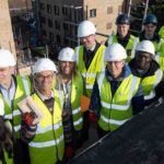 Topping out at site of new sustainable council homes