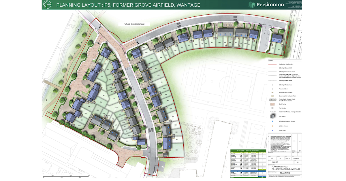 Persimmon secures consent for 65 homes at Grove Airfield